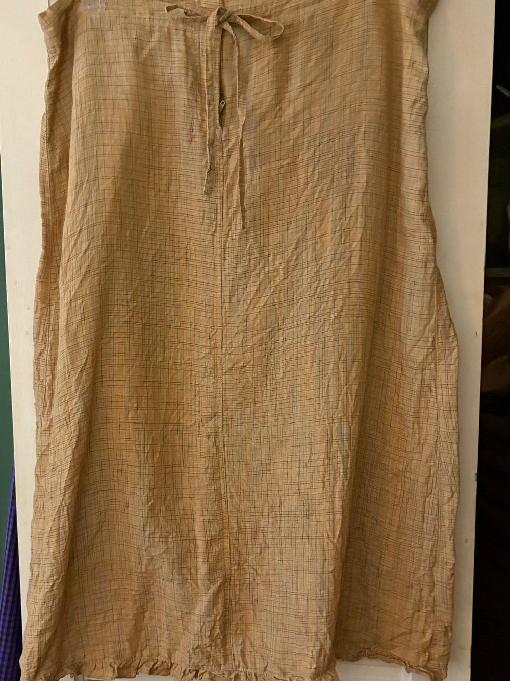 CAbi women’s Lightweight linen skirt - Beige/Tan/green
